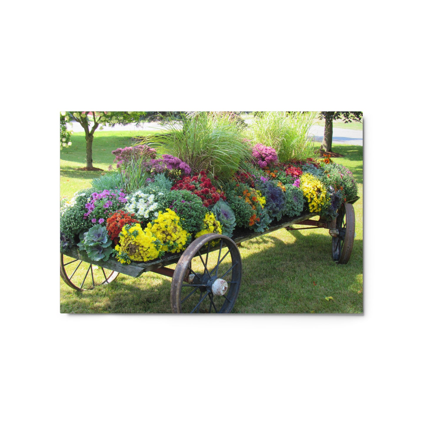 Wagon Full of Flowers Metal Print