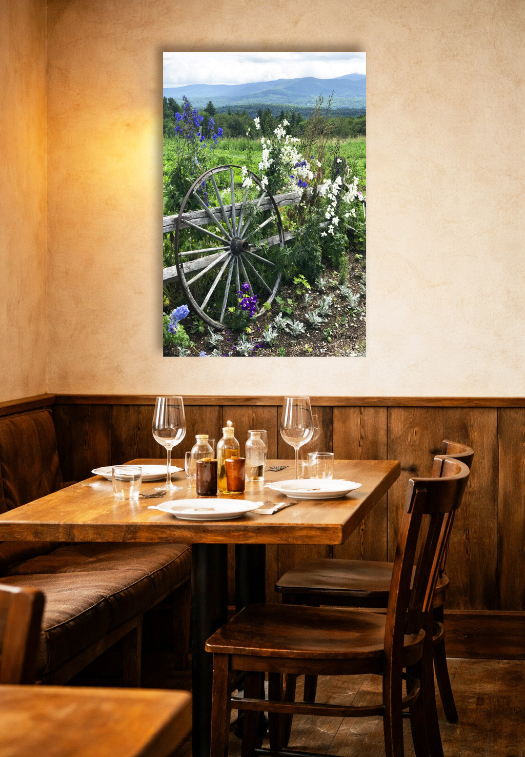 Wagon Wheel Metal Print