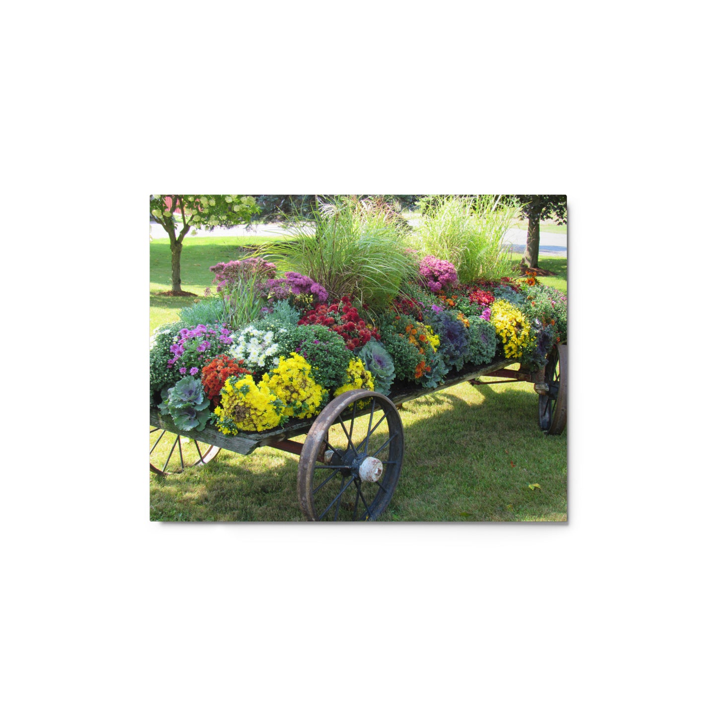 Wagon Full of Flowers Metal Print