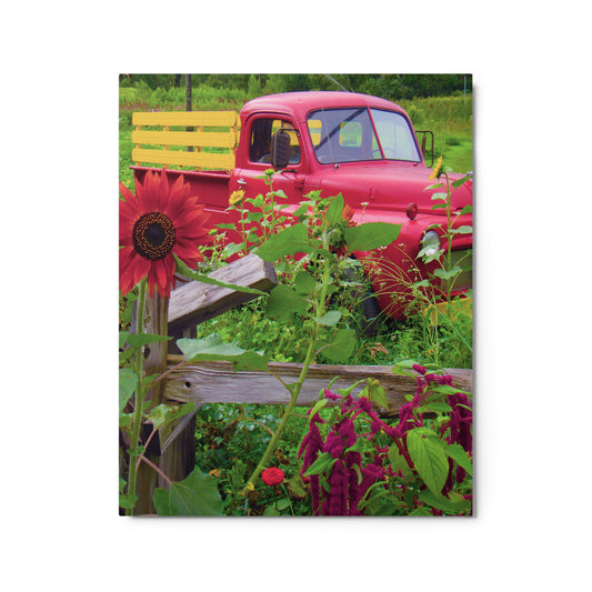 Little Red Truck Metal Print