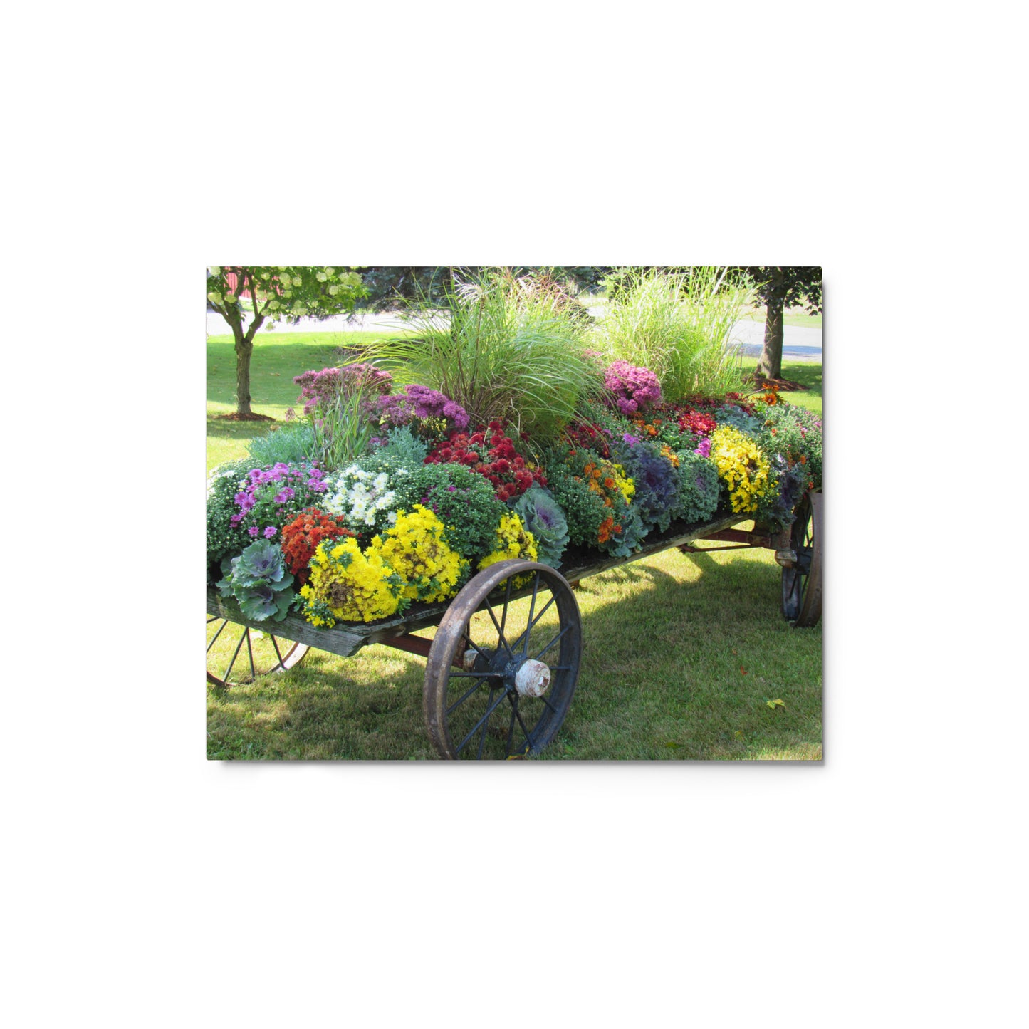 Wagon Full of Flowers Metal Print